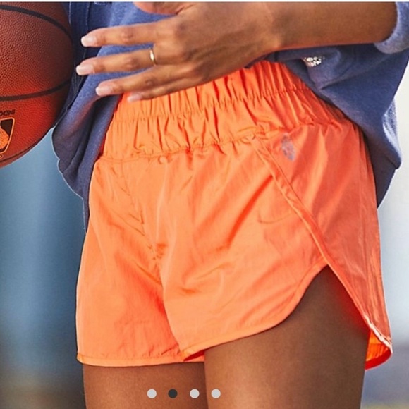 Free People The Way Home Shorts Sz Medium Neon orange - Picture 2 of 14